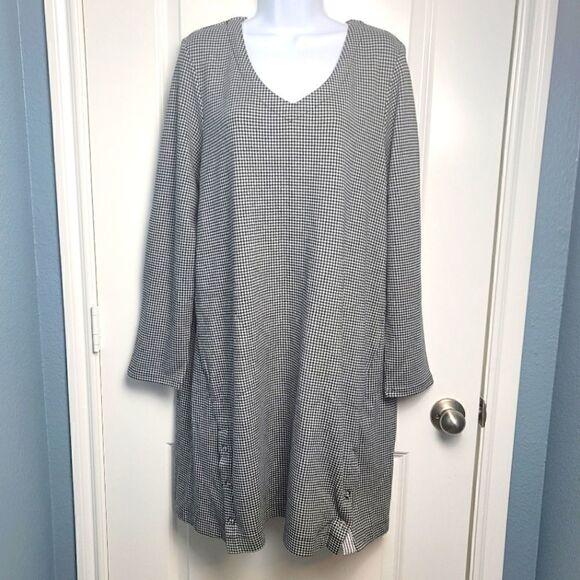 J.JILL Micro Gingham Dress  - Picture 1 of 10